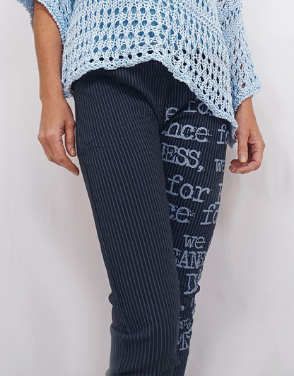 Printed stretch pants